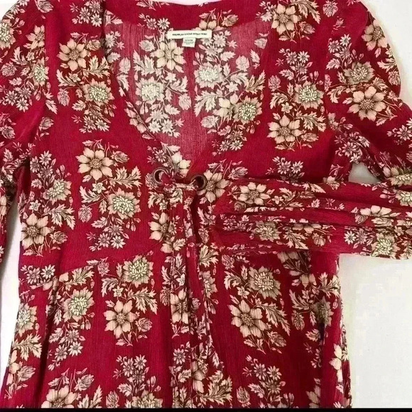 American Eagle AE Floral Long Sleeve Dress Boho southwestern tribal print Fall - Picture 15 of 16